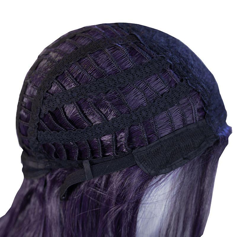 Anime LOL Arcane Caitlyn Plicewoman Purple Long Straight Cosplay Wigs
