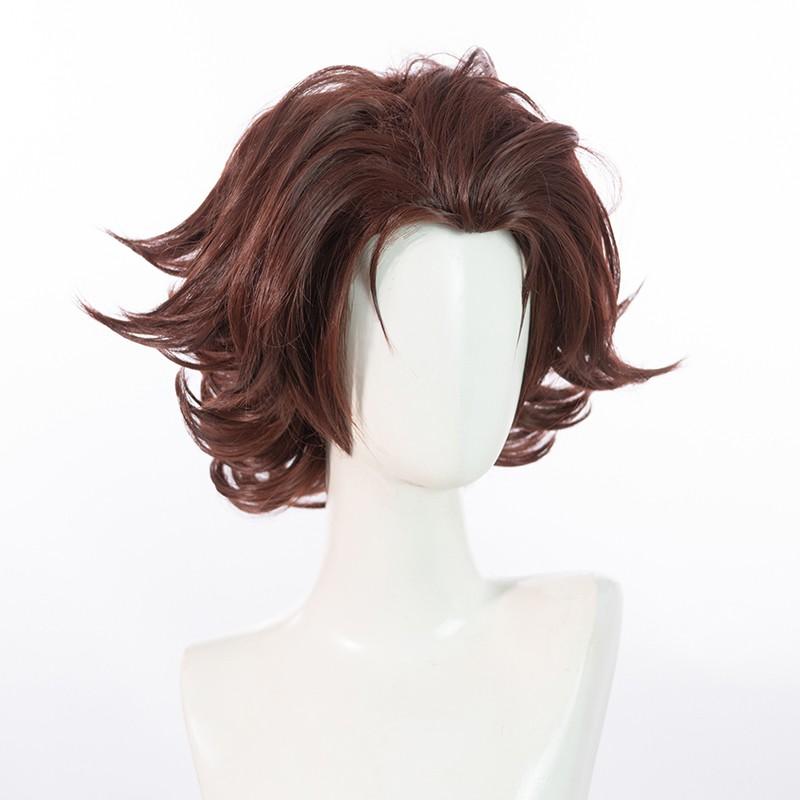 LOL Arcane Viktor Dark Brown Short Cospaly Wigs