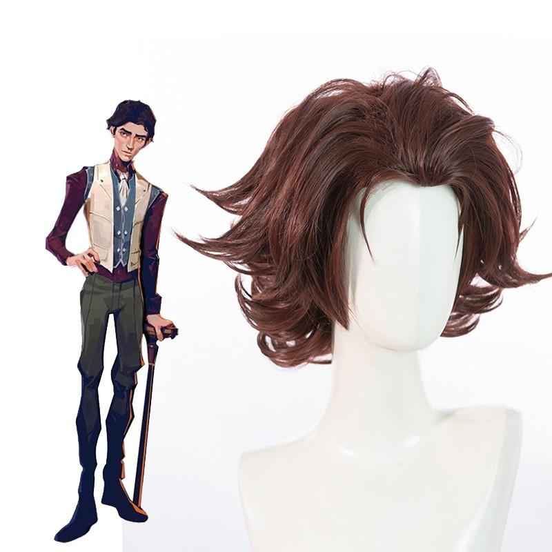 LOL Arcane Viktor Dark Brown Short Cospaly Wigs