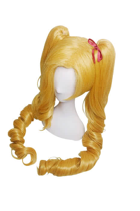 LOL Christmas Jinx Game Cosplay Wigs Long Gloden Woman Wigs