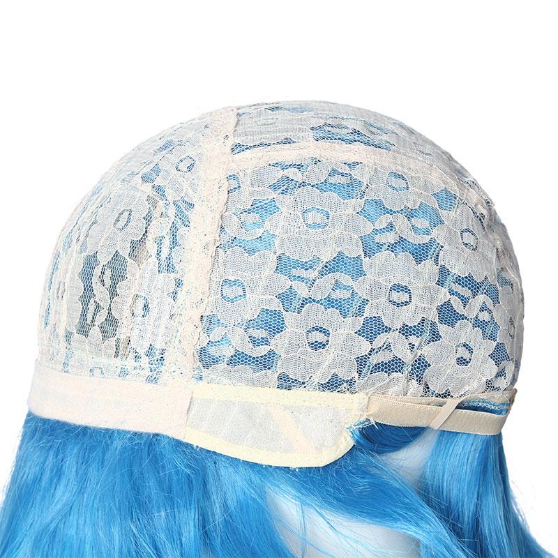 LOL Gwen Blue Gradient Ponytail  Wavy Long Cosplay Wigs