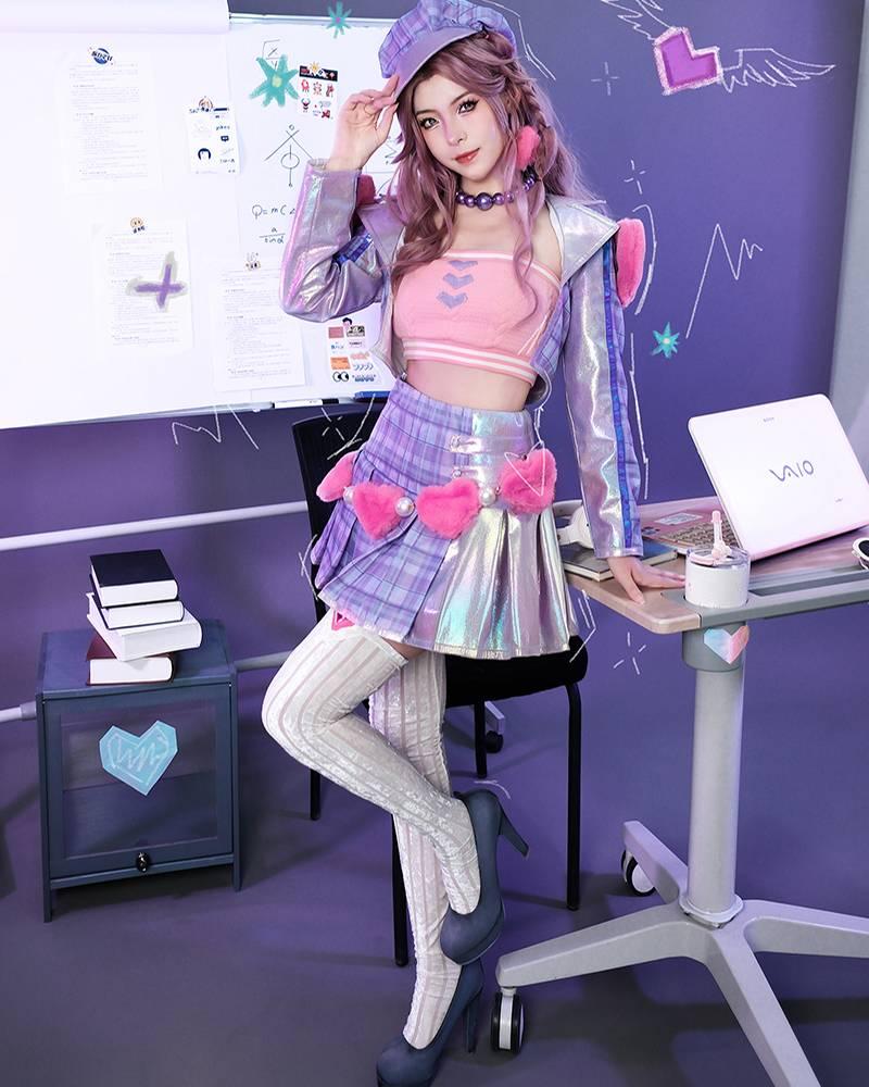 LOL Heartache & Heartthrob Caitlyn Cosplay Costume Halloween Costume