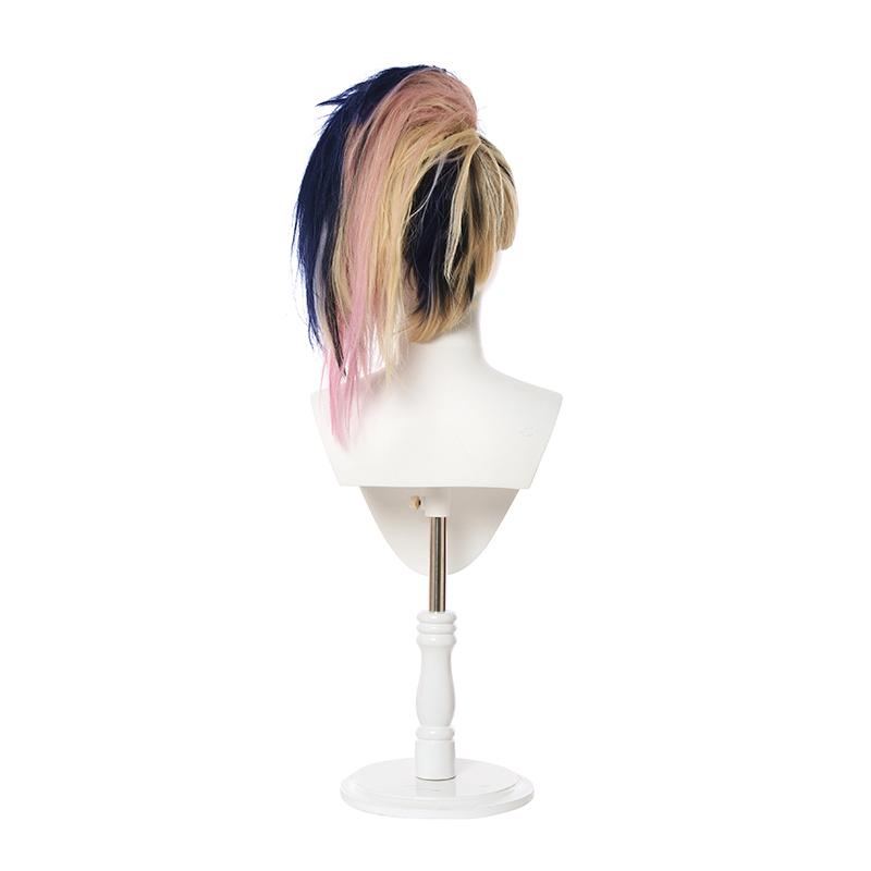 LOL KDA BADDEST Akali Blue Mixed Yellow Long Cosplay Wigs
