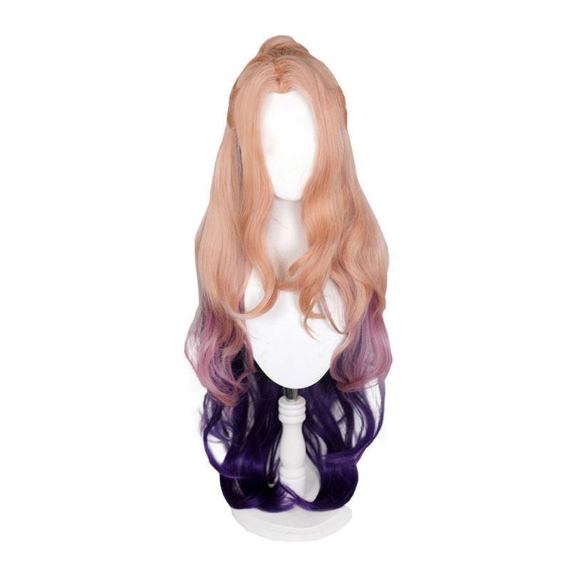 LOL Ocean Song Seraphine Mixed Color Purple Long Cosplay Wigs Halloween wig