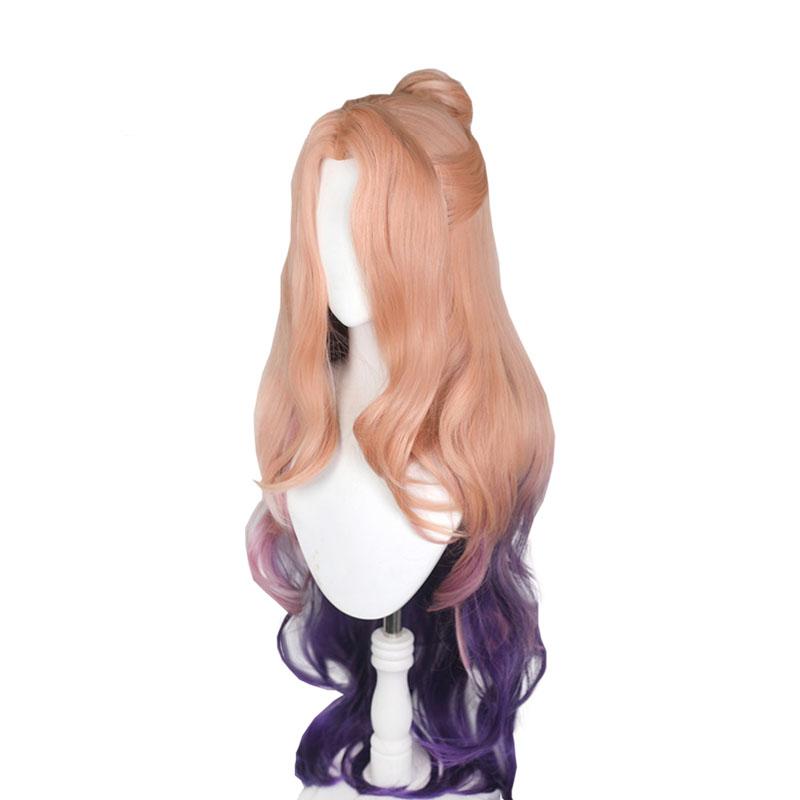 LOL Ocean Song Seraphine Mixed Color Purple Long Cosplay Wigs Halloween wig