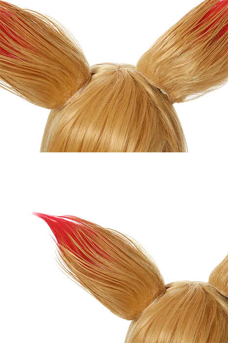 League Of Legends the Nine-Tailed Fox Ahri Long Yellow Mixed Pink Cosplay Wigs