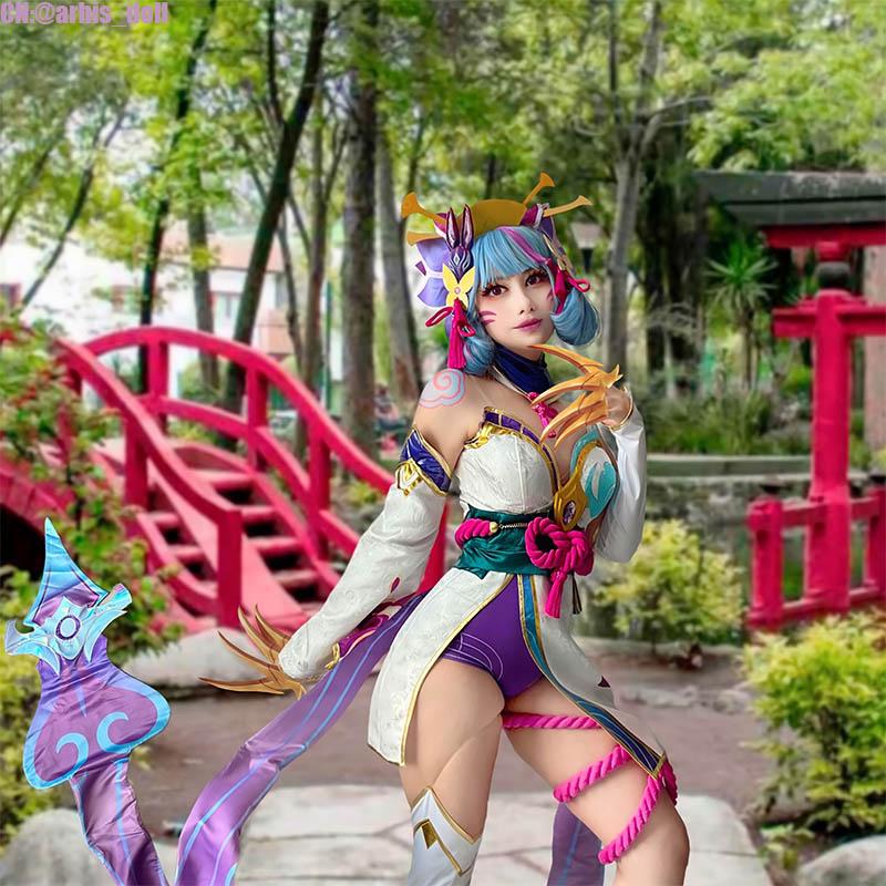 【Ready To Ship】LOL Spirit Blossom Evelynn Cosplay Costume Halloween Costume