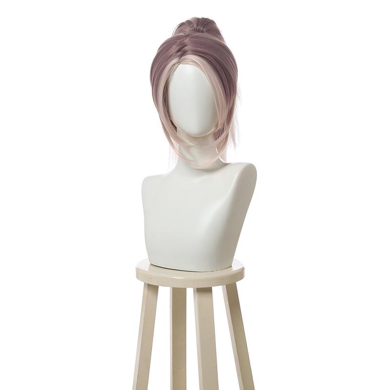 LOL True Damage Akali Gray Mixde White Ponytail Cosplay Wigs
