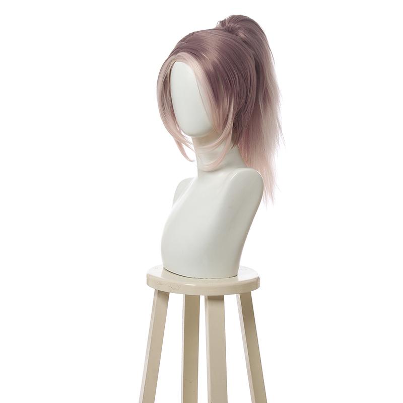 LOL True Damage Akali Gray Mixde White Ponytail Cosplay Wigs