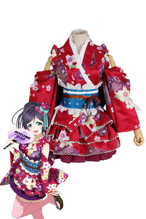 Love Live Bathrobe Awakening Nozomi Tojo Red Cosplay Costume Special