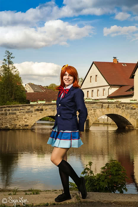 Love Live Kousaka Honoka Cosplay Costume Three Color Bow-kont