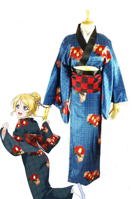 Love Live! Kimono Ayase Eli Shichi Fukujin Cosplay Costume