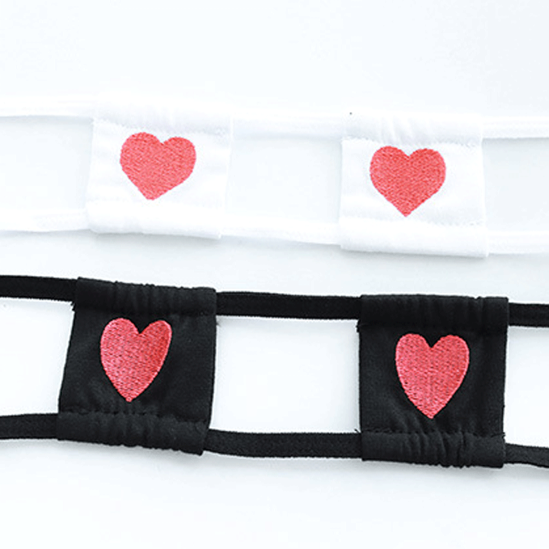 Love Embroidery Bikini Sexy 2 Colors Cosplay Costume