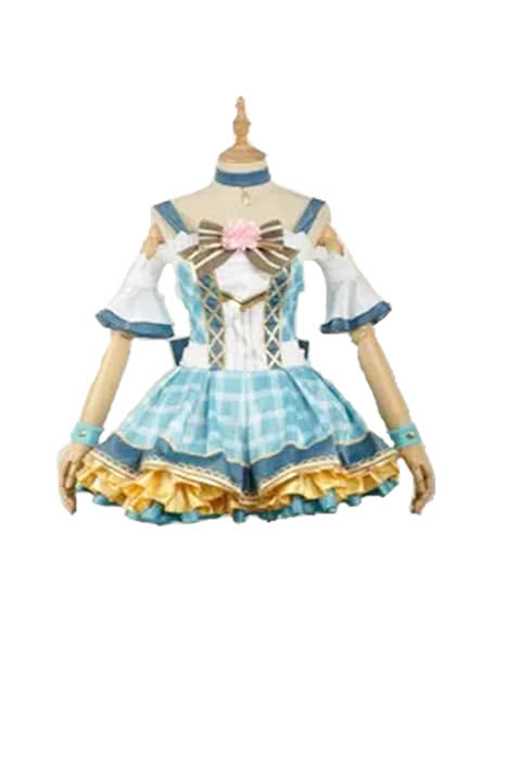 Love Live Bouquet Awaken Ayase Eli Cyan Dress Anime Cosplay Costumes