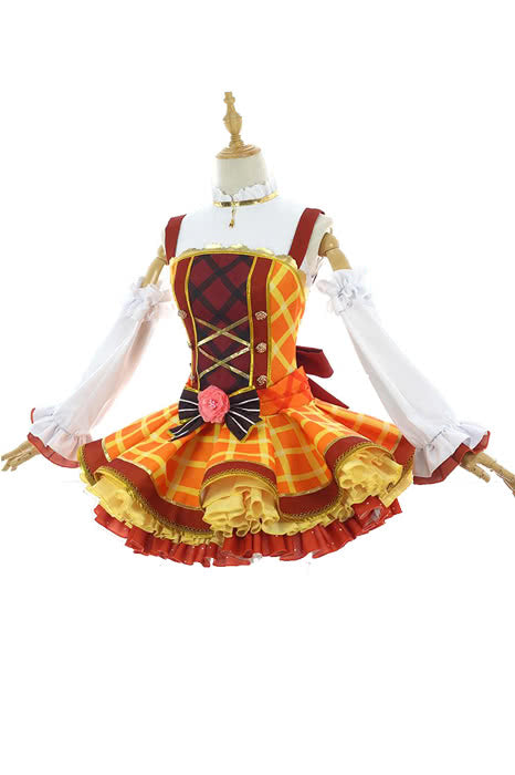 Love Live Bouquet Awaken Kosaka Honoka Orange Dress Anime Cosplay Costumes