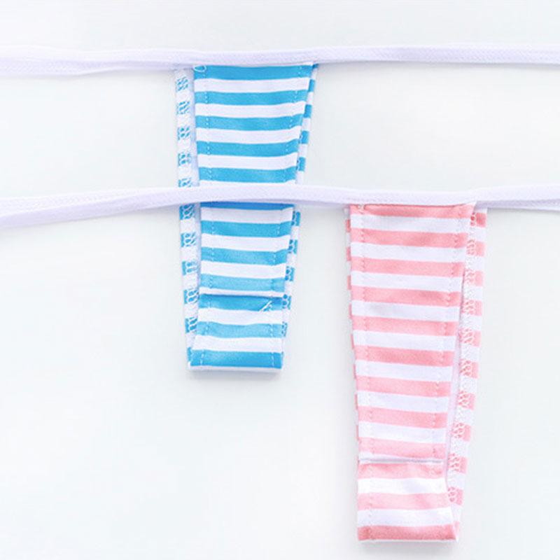 Low-cut Sexy Striped Bikini 2 Colors Cosplay Costume
