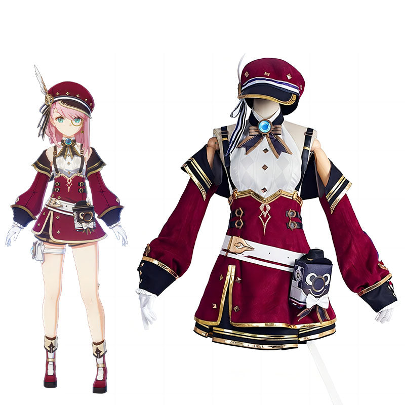 Genshin Impact Charlotte Fontaine Cosplay Costume