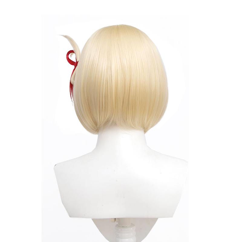 Lycoris Recoil Chisato Nishikigi Blonde Straight Cosplay Wigs