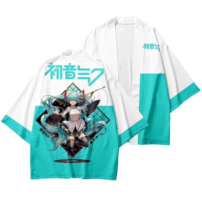 Miku Hatsune Haori T-shirt Cosplay Costume