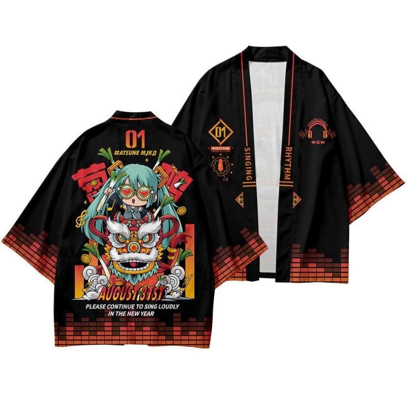 Miku Hatsune Haori T-shirt Cosplay Costume