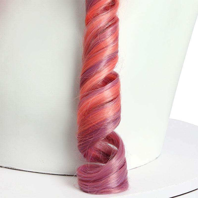 Miss Kobayashi's Dragon Maid ilulu Pink Mixed Color Cosplay Wigs