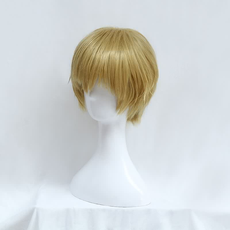 32cm Short Yellow Durarara Shizuo Heiwajima Cosplay Hair Wigs