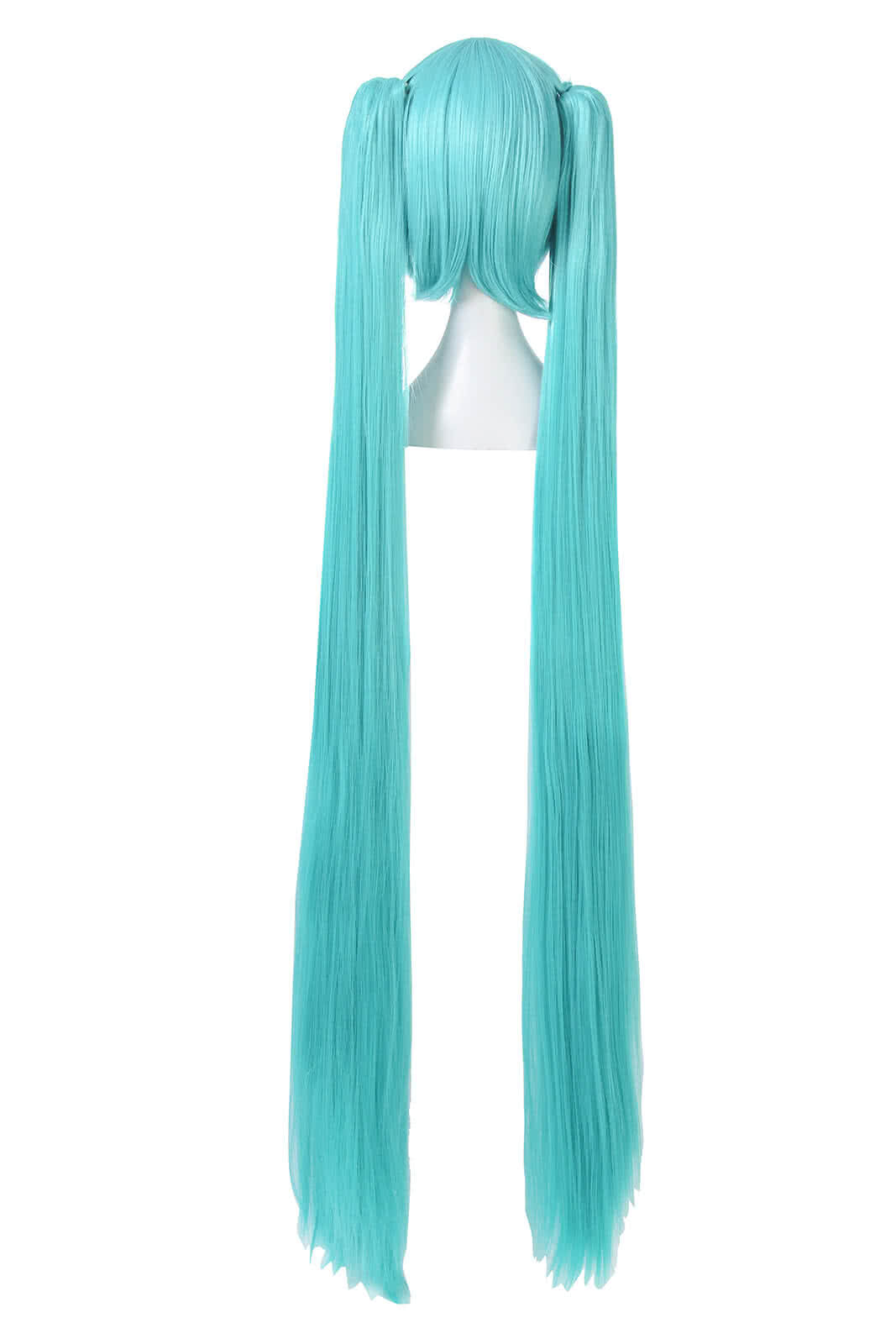 120cm Supper Long Green Vocaliod Cosplay Wigs Megurine Miku Straight Clip on Ponytails Full Hair