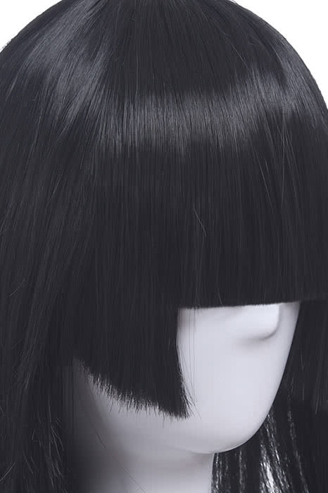 Hell Girl Ai Enma Long Black Straight Neat Bang Cosplay Wigs