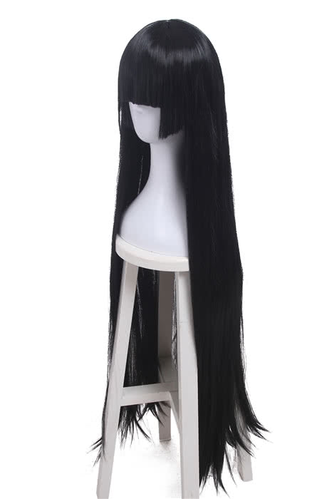 Hell Girl Ai Enma Long Black Straight Neat Bang Cosplay Wigs