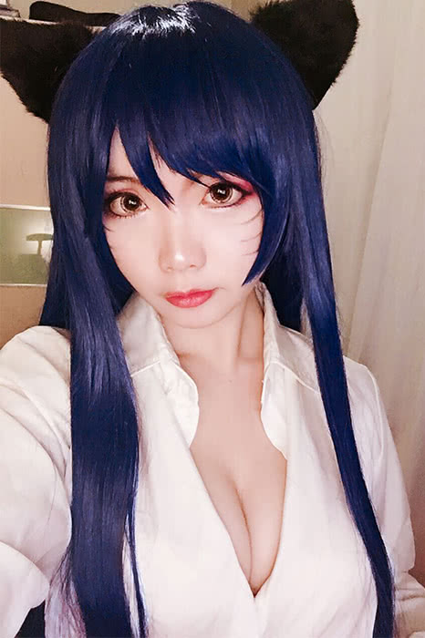 100cm Long Straight Blue Shimoneta Ayame Kajou Cosplay Wig