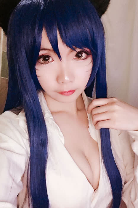 100cm Long Straight Blue Shimoneta Ayame Kajou Cosplay Wig