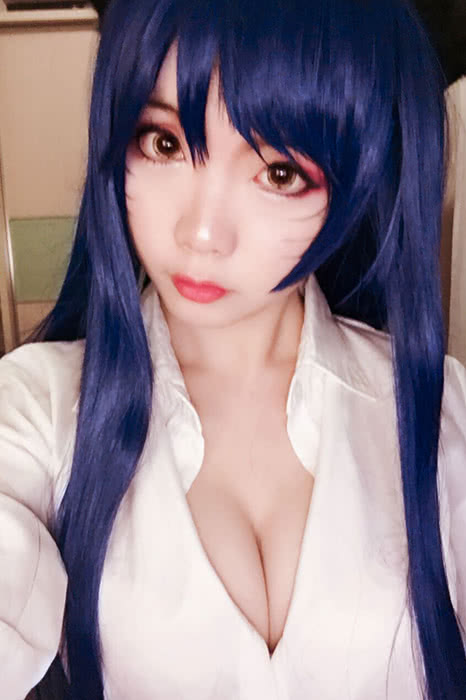 100cm Long Straight Blue Shimoneta Ayame Kajou Cosplay Wig
