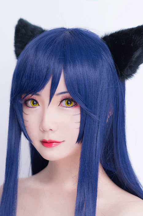 100cm Long Straight Blue Shimoneta Ayame Kajou Cosplay Wig