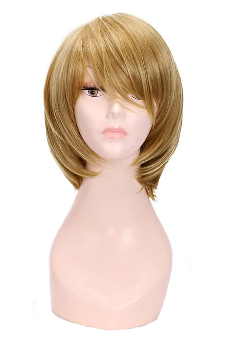 Love Live! Hanayo Koizumi Golden Short Cosplay Wigs Straight BOB Women Full Hair