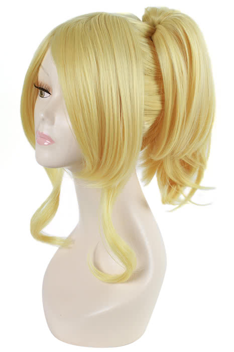 Love Live Eli Ayase Medium Blonde Ponytail Cosplay Wigs
