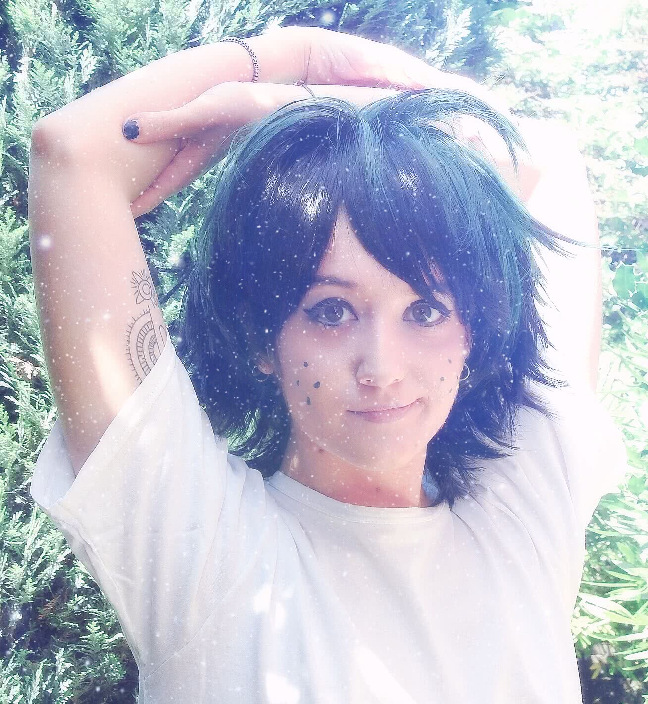 My Hero Academia Izuku Midoriya Fluffy Green and Black Gradient Hair Cosplay Wigs