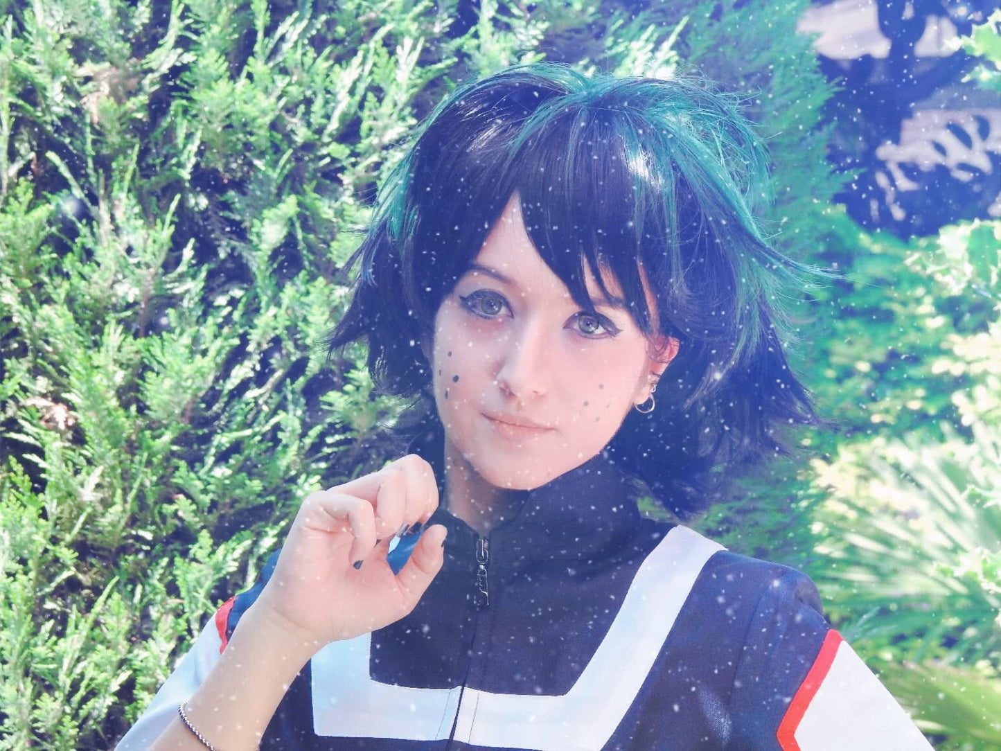 My Hero Academia Izuku Midoriya Fluffy Green and Black Gradient Hair Cosplay Wigs