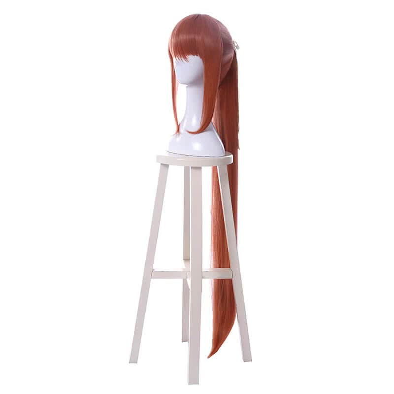 DDLC Monika Super Long Deep Pink Curly Synthetic Cosplay Wigs