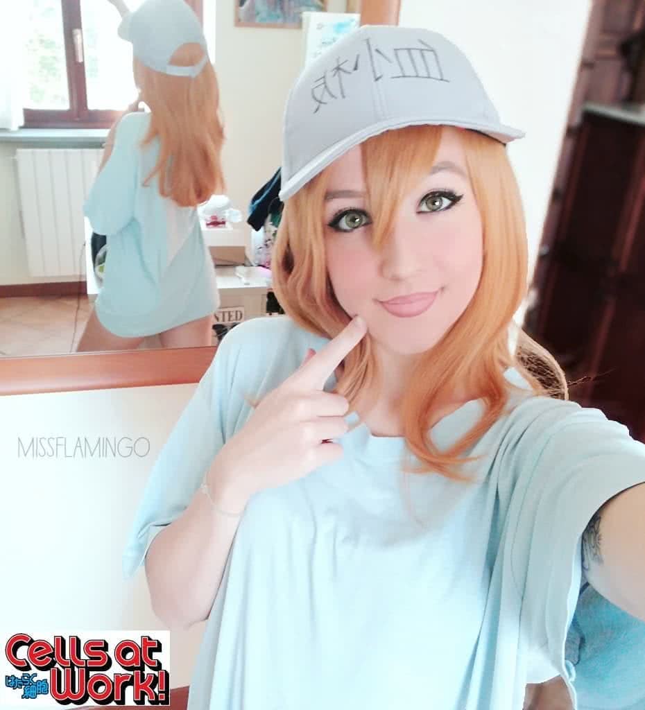 Hataraku Saibou Cells At Work Keshouban Long Straight Flaxen Cosplay Wigs
