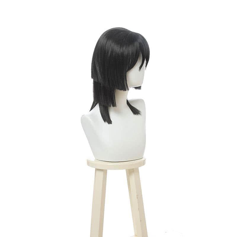 Demon Slayer Iguro Obanai Short Black Cosplay Wigs
