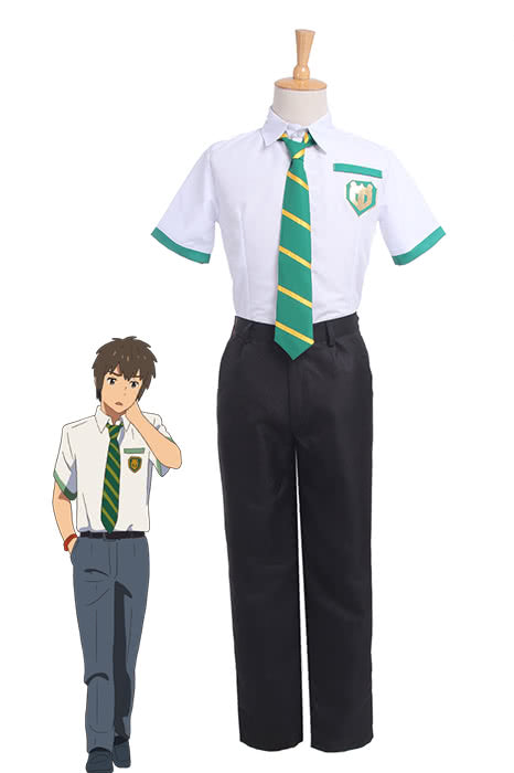 Movie Your Name Taki Tachibana School Uniforms Cosplay Costumes