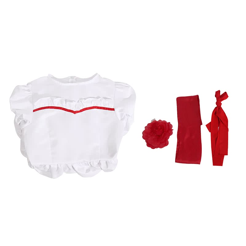 Movie Annabelle Horror Lady White Dress Halloween Cosplay Costume