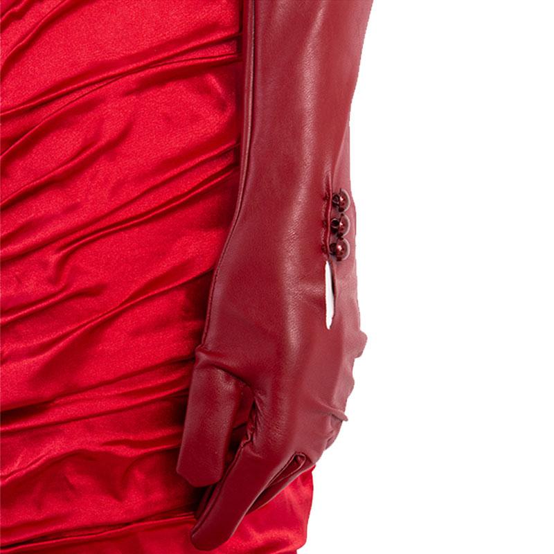 Movie Cruella Cruella de Vil Red Dress Halloween Cosplay Costume