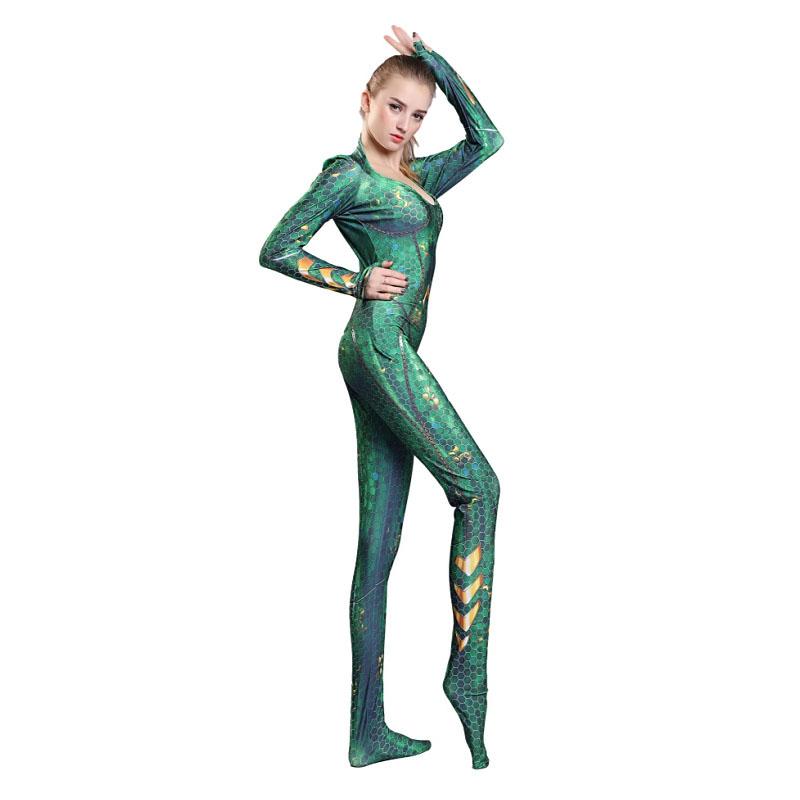 Movie Mera Jumpsuit Cosplay Costume