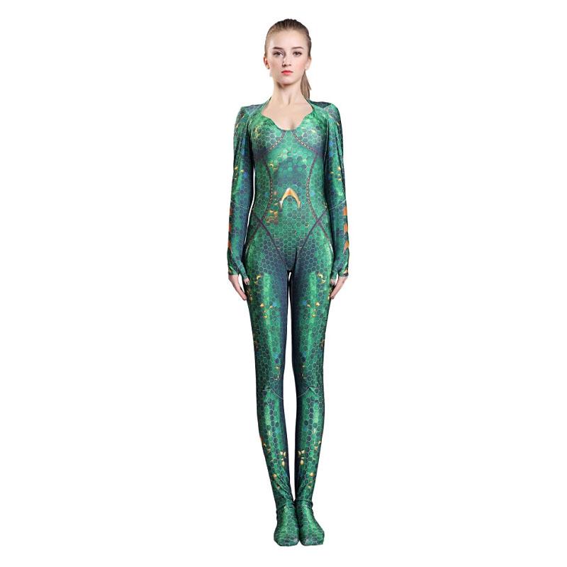 Movie Mera Jumpsuit Cosplay Costume