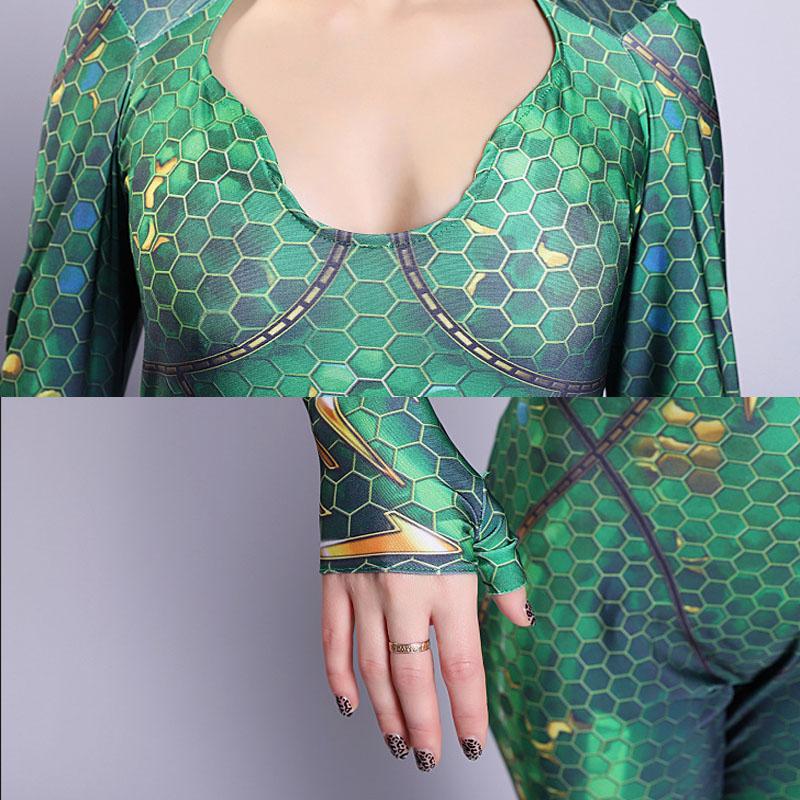 Movie Mera Jumpsuit Cosplay Costume
