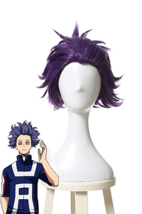 My Hero Academia Shinsou Hitoshi Short Purple Cosplay Wigs