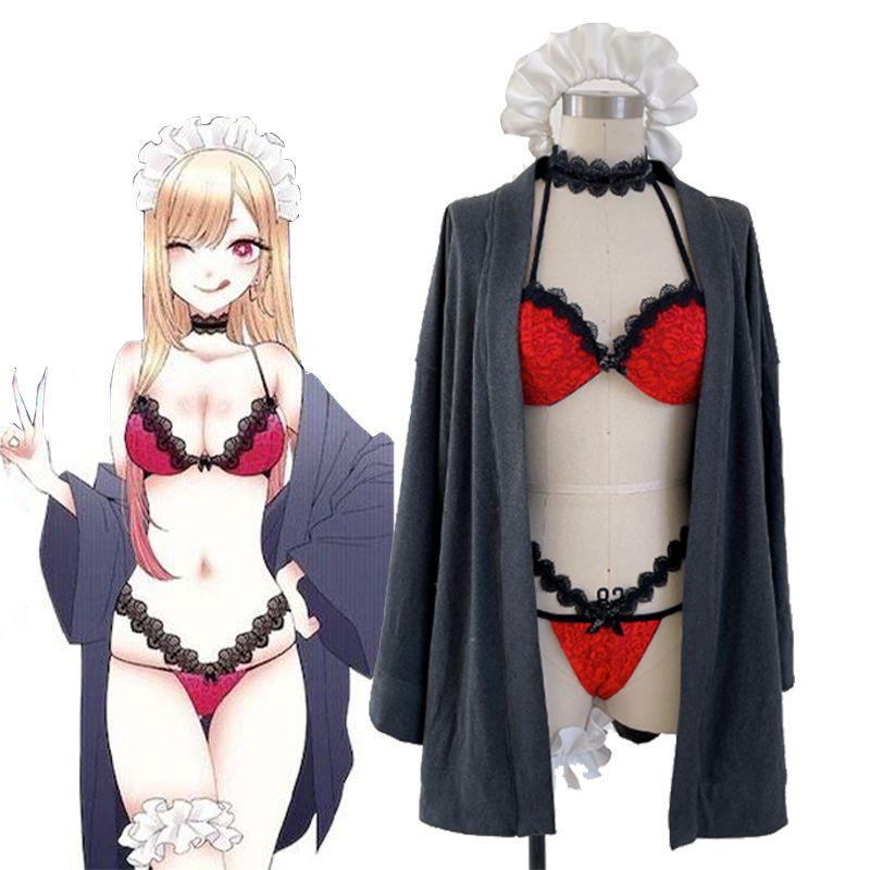 My Dress-Up Darling Marin Kitagawa Red Swimsuit Cosplay Costume