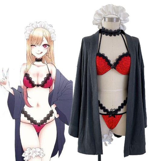 My Dress-Up Darling Marin Kitagawa Red Swimsuit Cosplay Costume