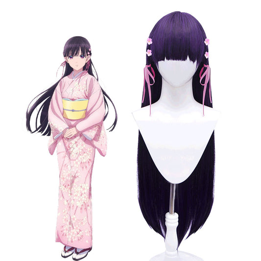 My Happy Marriage Saimori Miyo Dark Purple Cosplay Wig